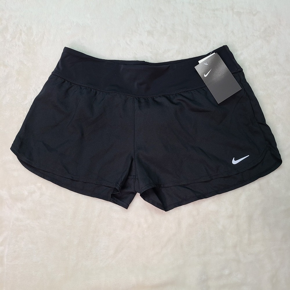 NIKE Swim Women's Effortless Essential Lined Boardshorts Black Size M New